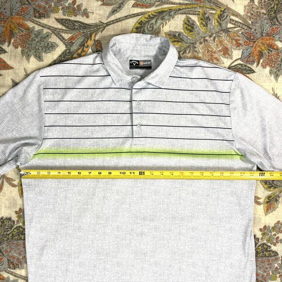 Callaway Opti Dri Short Sleeve Gray Polyester Golf Polo Shirt L - Picture 4 of 6